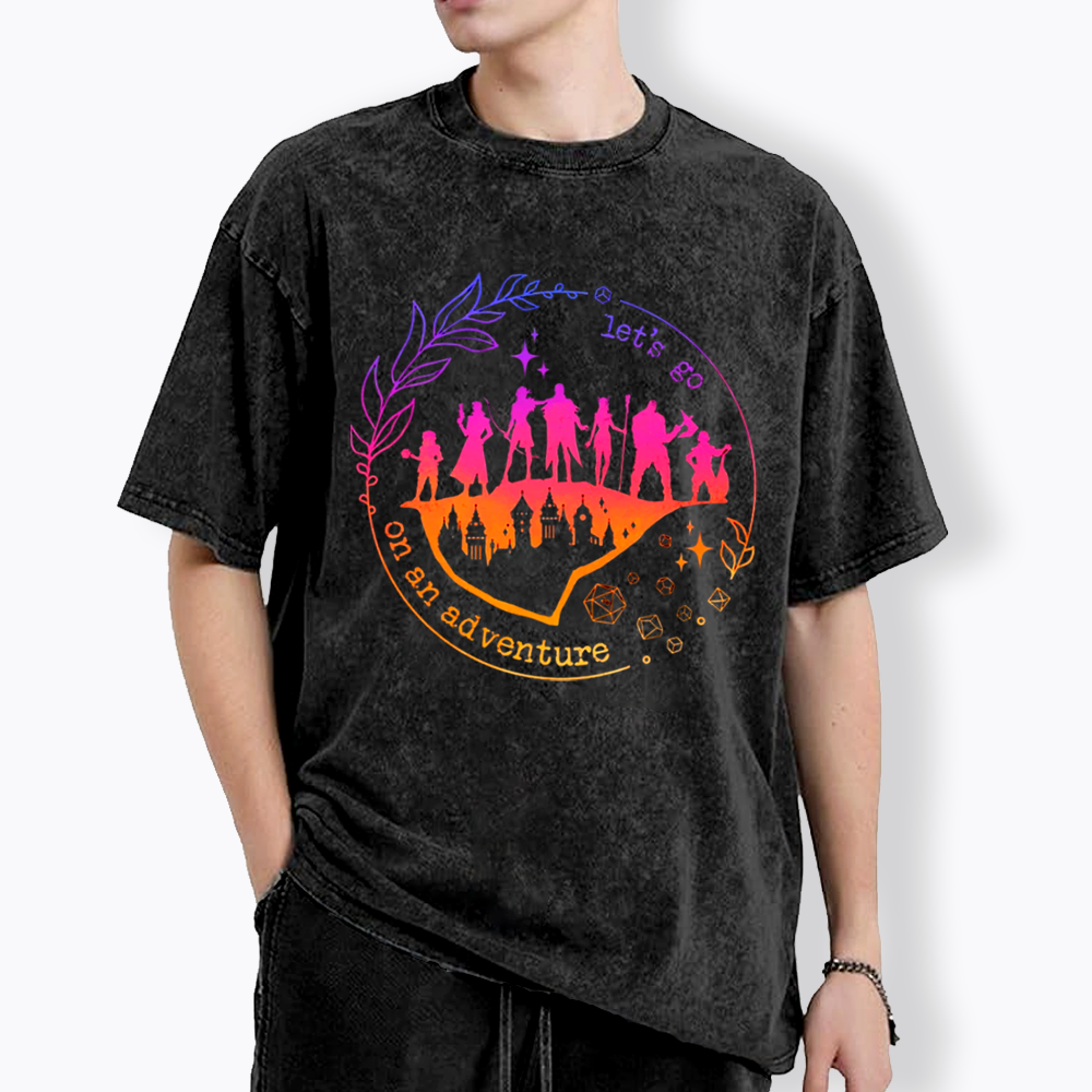 Let's go on an adventure Washed T-Shirt