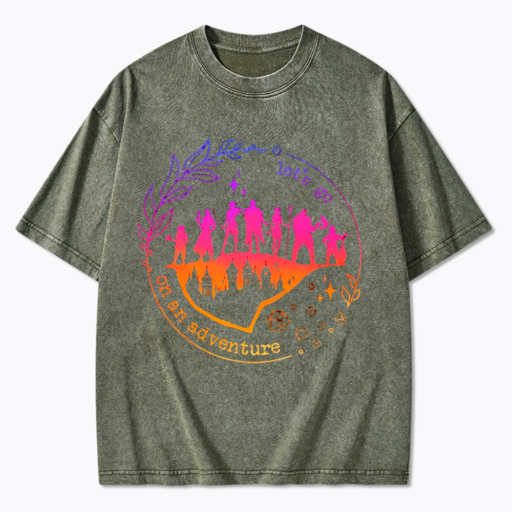 Let's go on an adventure Washed T-Shirt