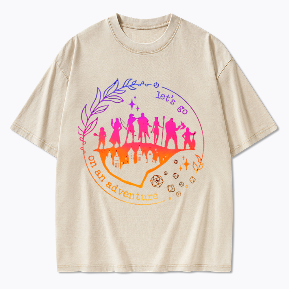 Let's go on an adventure Washed T-Shirt