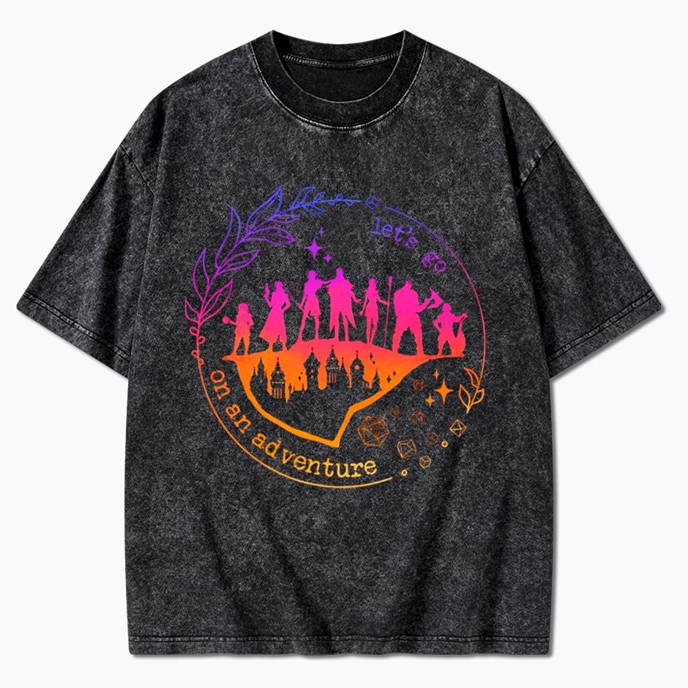Let's go on an adventure Washed T-Shirt