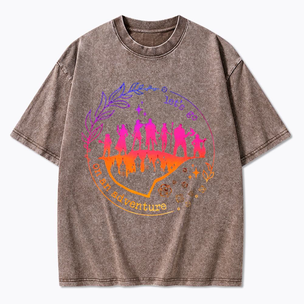 Let's go on an adventure Washed T-Shirt