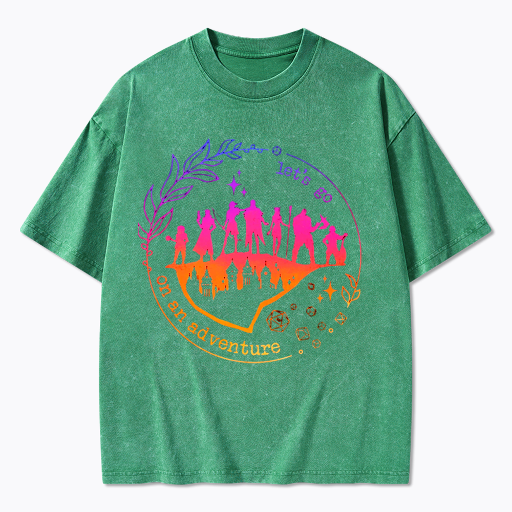 Let's go on an adventure Washed T-Shirt