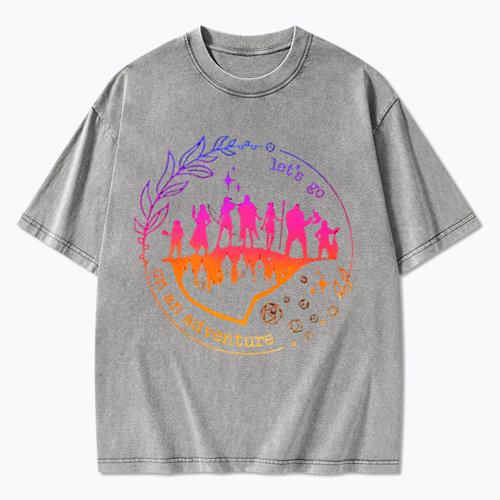Let's go on an adventure Washed T-Shirt