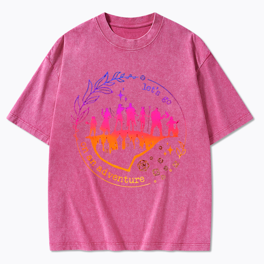 Let's go on an adventure Washed T-Shirt