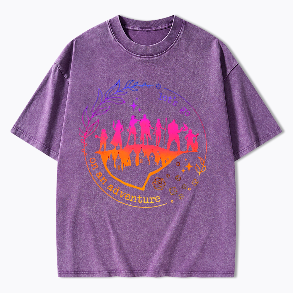 Let's go on an adventure Washed T-Shirt