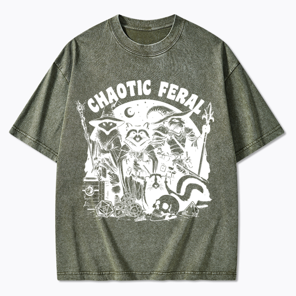 Chaotic Feral Washed T-Shirt