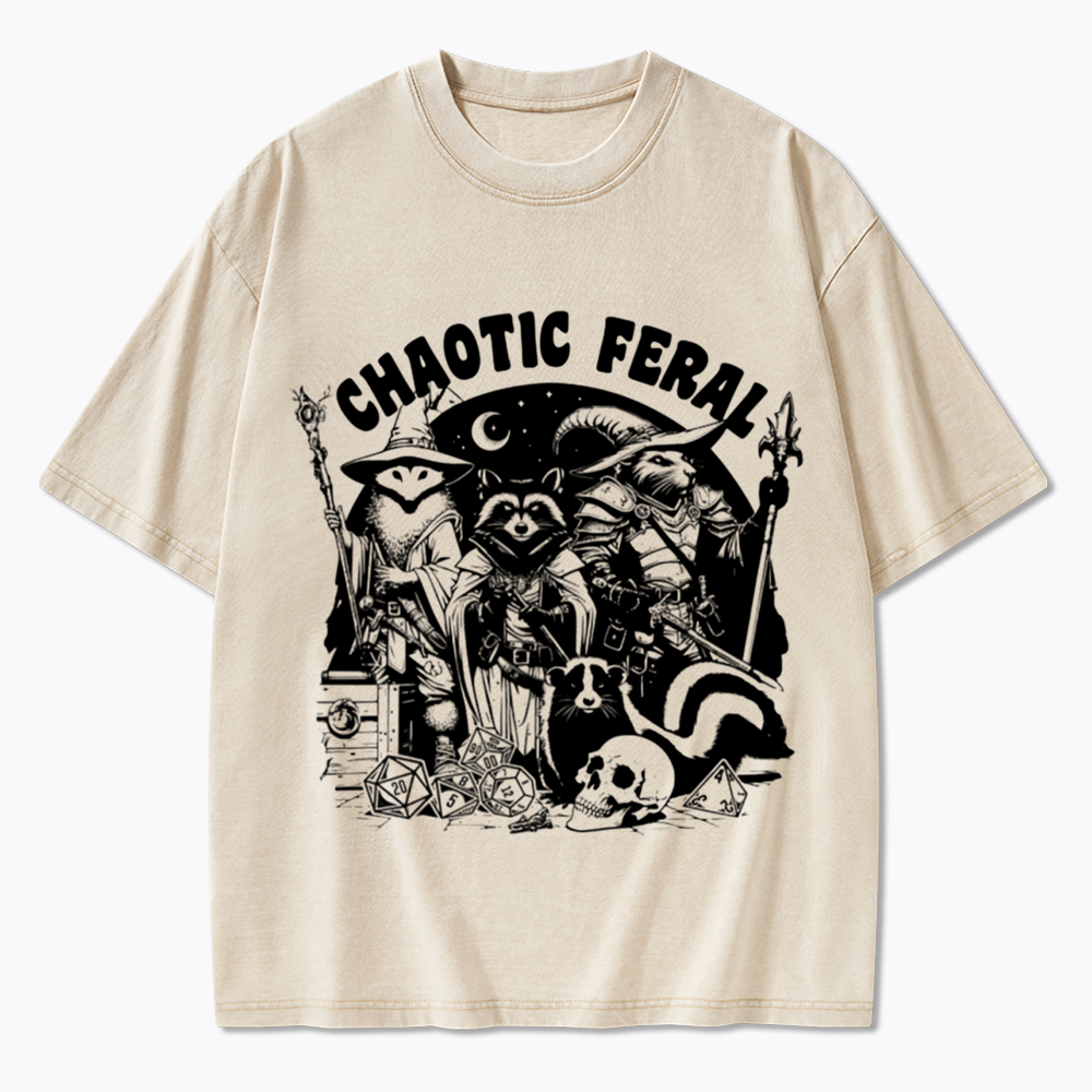 Chaotic Feral Washed T-Shirt