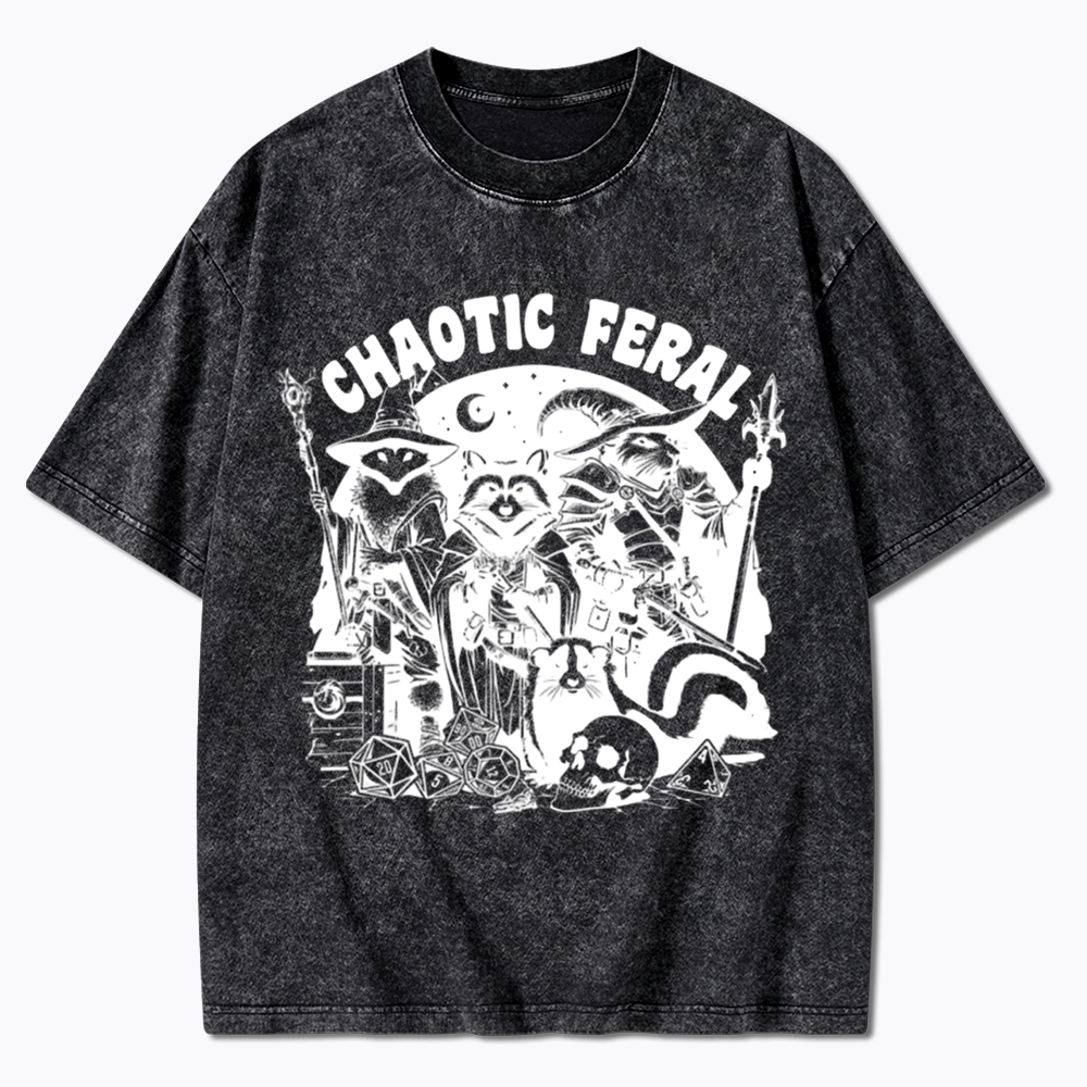 Chaotic Feral Washed T-Shirt
