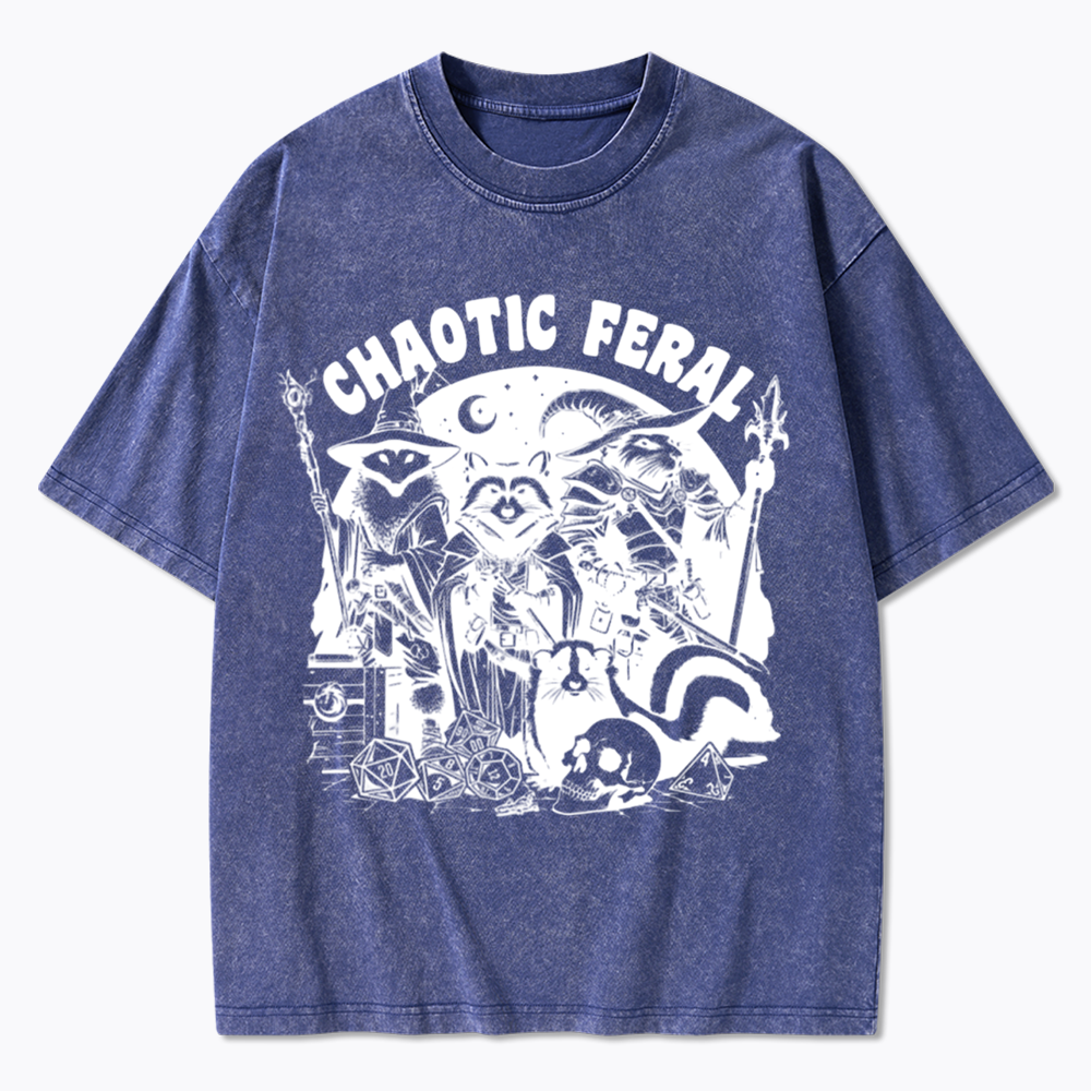 Chaotic Feral Washed T-Shirt