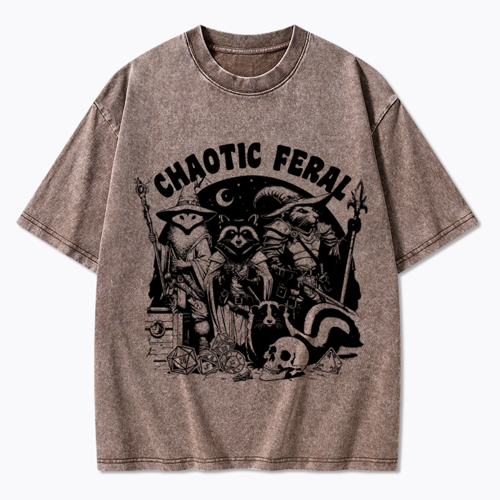 Chaotic Feral Washed T-Shirt