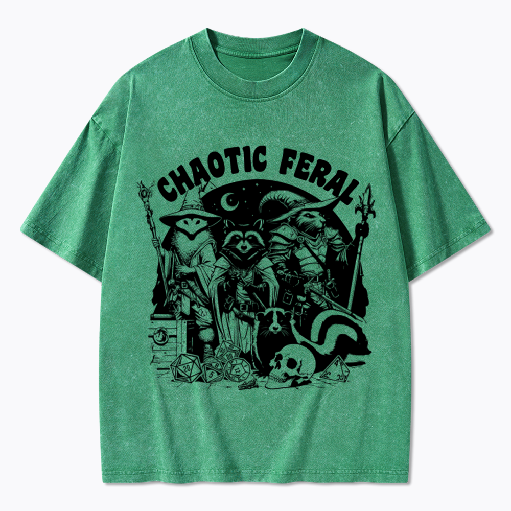 Chaotic Feral Washed T-Shirt