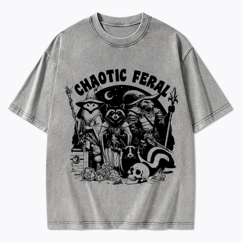 Chaotic Feral Washed T-Shirt