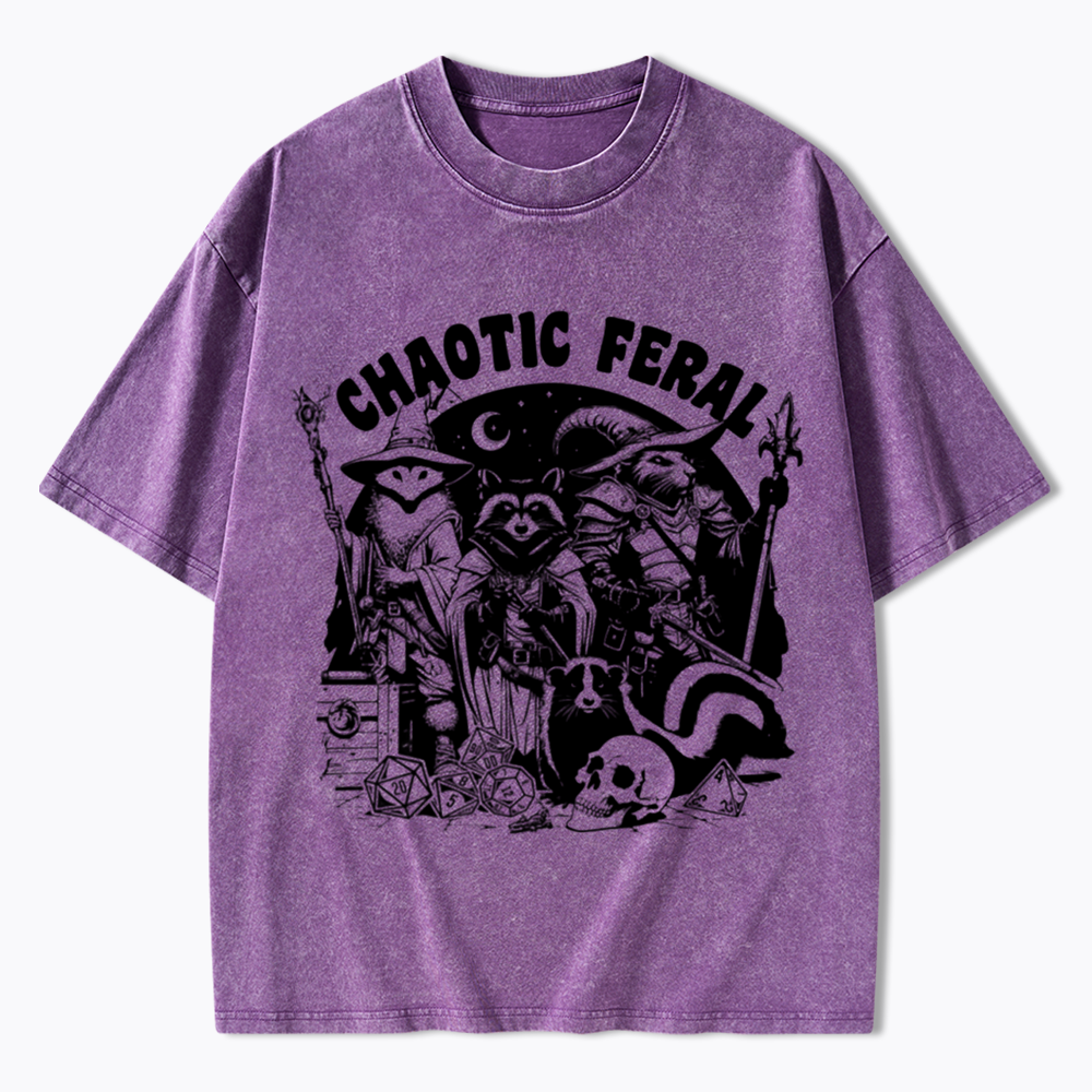 Chaotic Feral Washed T-Shirt