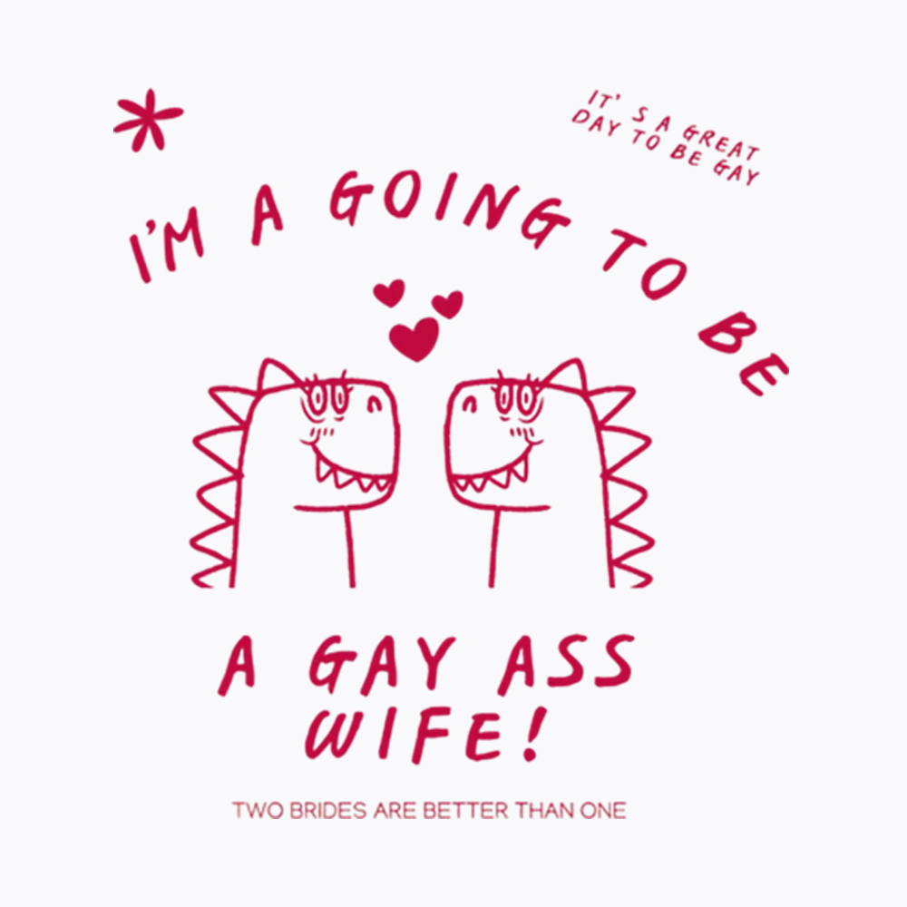 Dinosaur Lesbian Hen's Do Party Washed T-Shirt