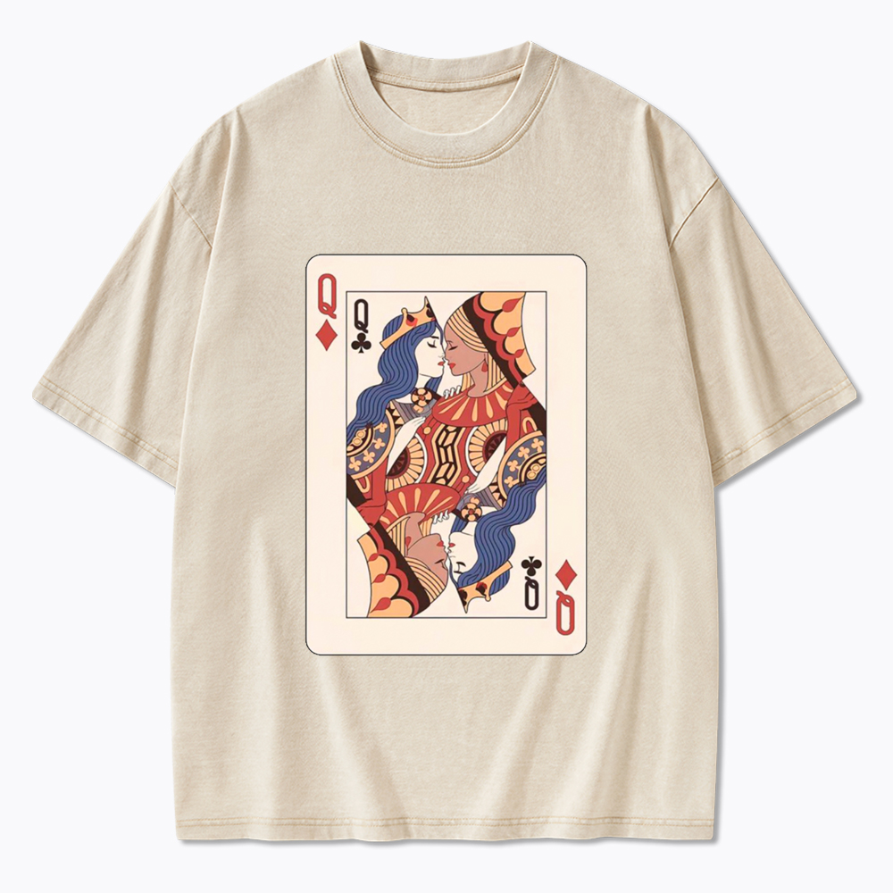 Queens Card Lover Washed T-Shirt