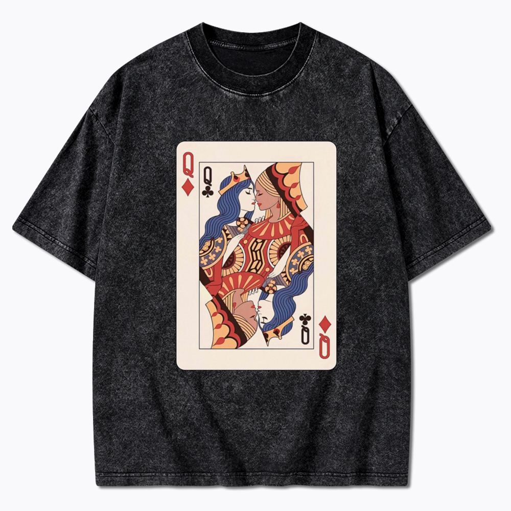 Queens Card Lover Washed T-Shirt