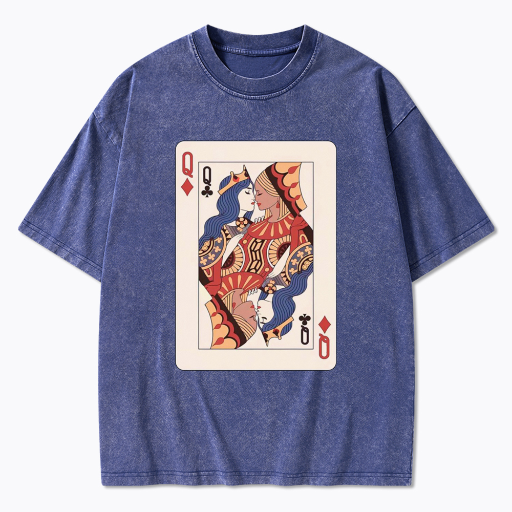 Queens Card Lover Washed T-Shirt