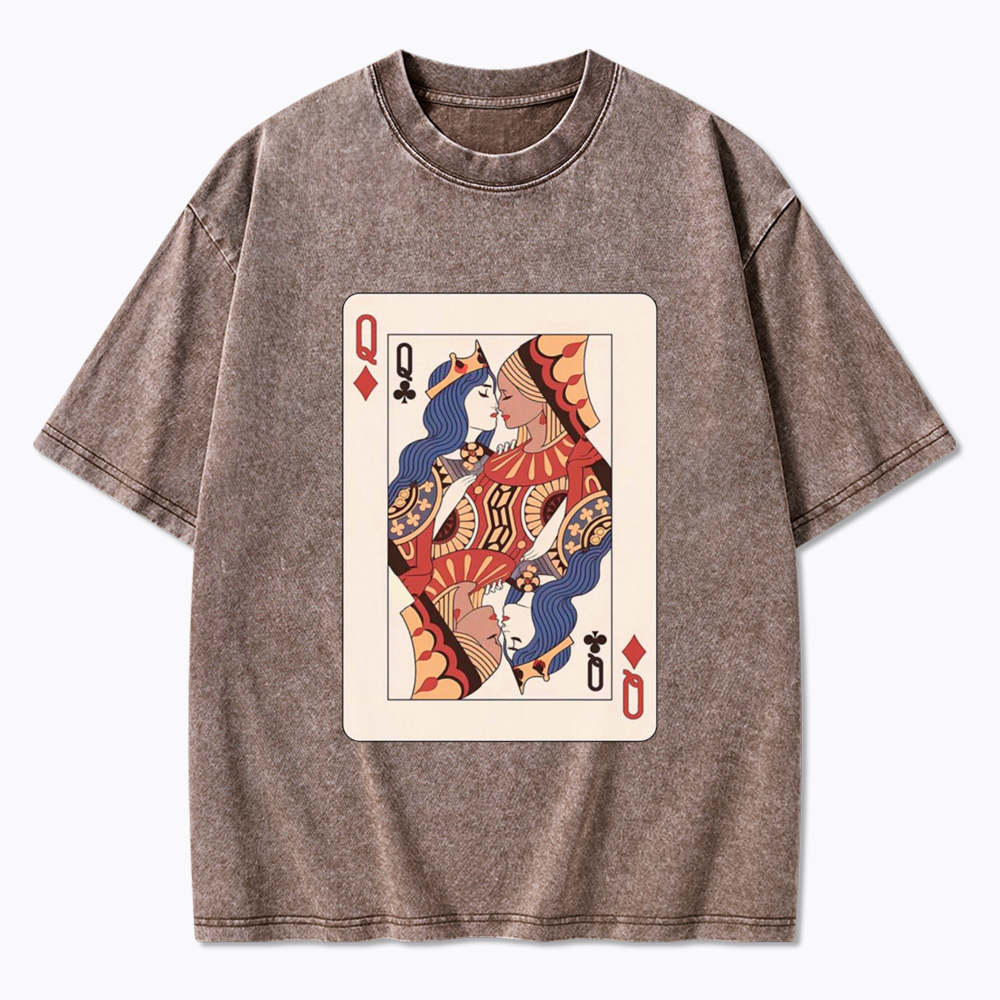 Queens Card Lover Washed T-Shirt