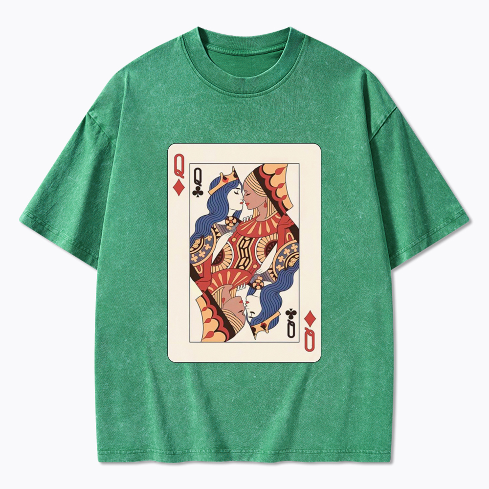 Queens Card Lover Washed T-Shirt