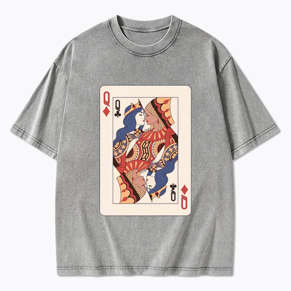 Queens Card Lover Washed T-Shirt