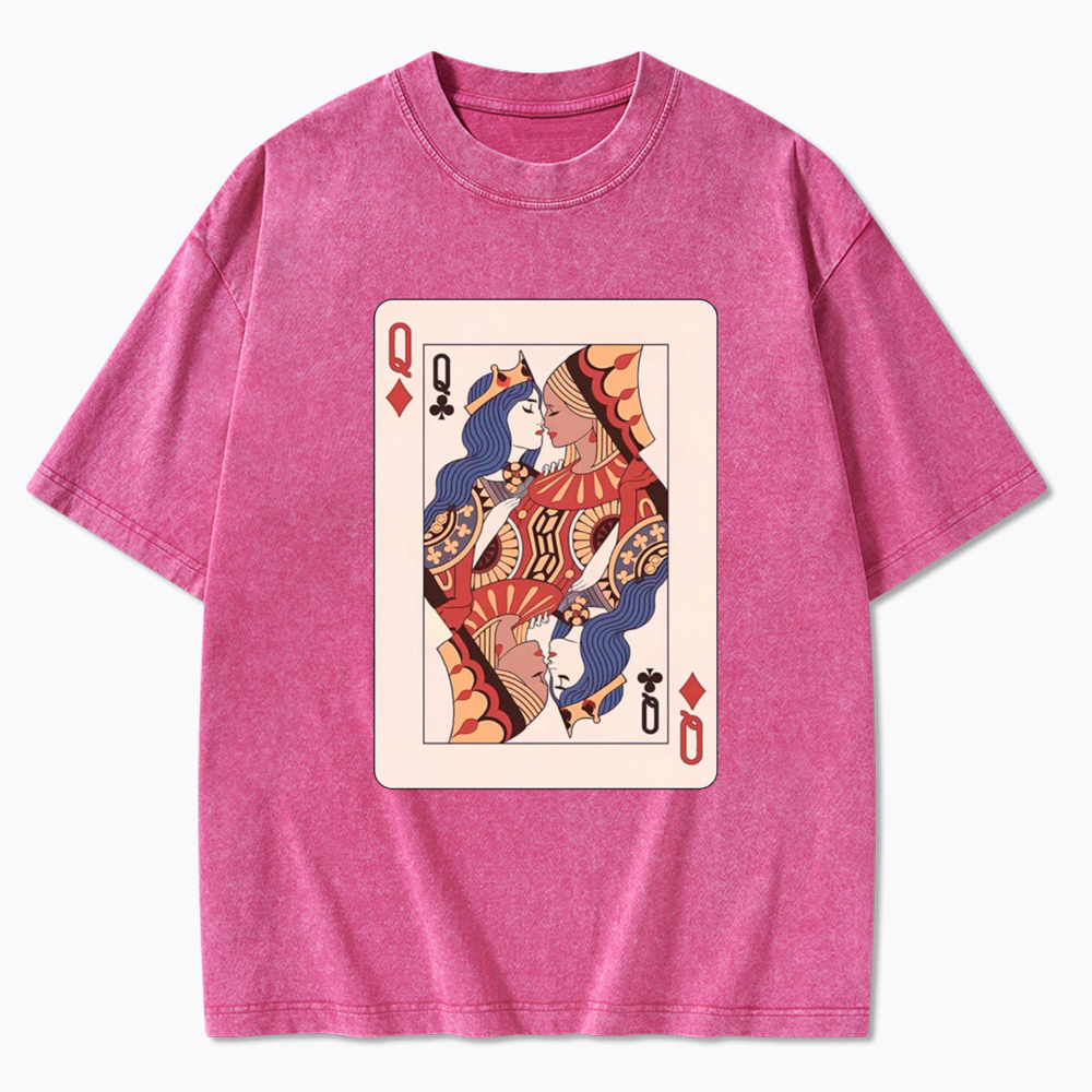 Queens Card Lover Washed T-Shirt