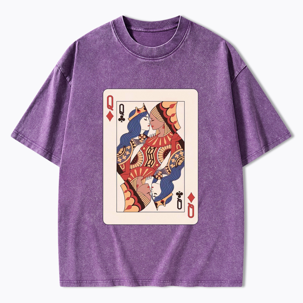 Queens Card Lover Washed T-Shirt