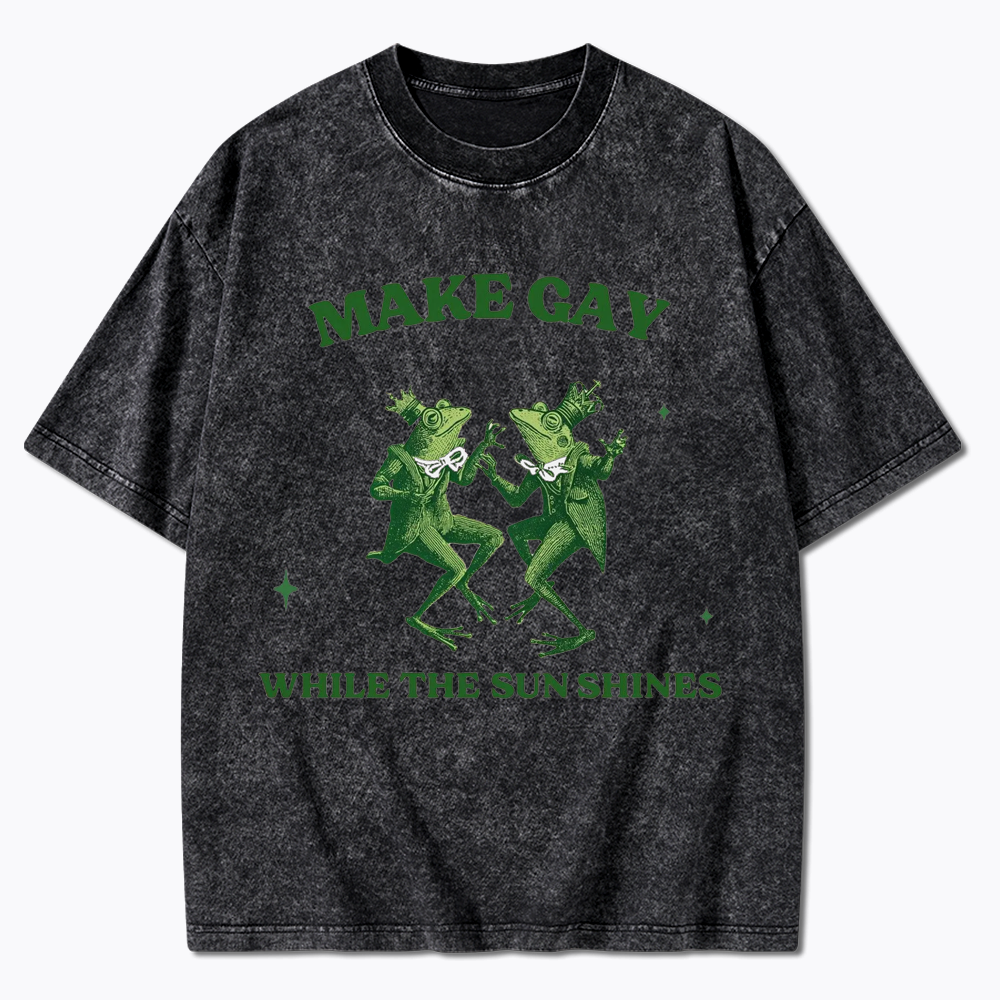 Make Gay While The Sun Shines Washed T-Shirt