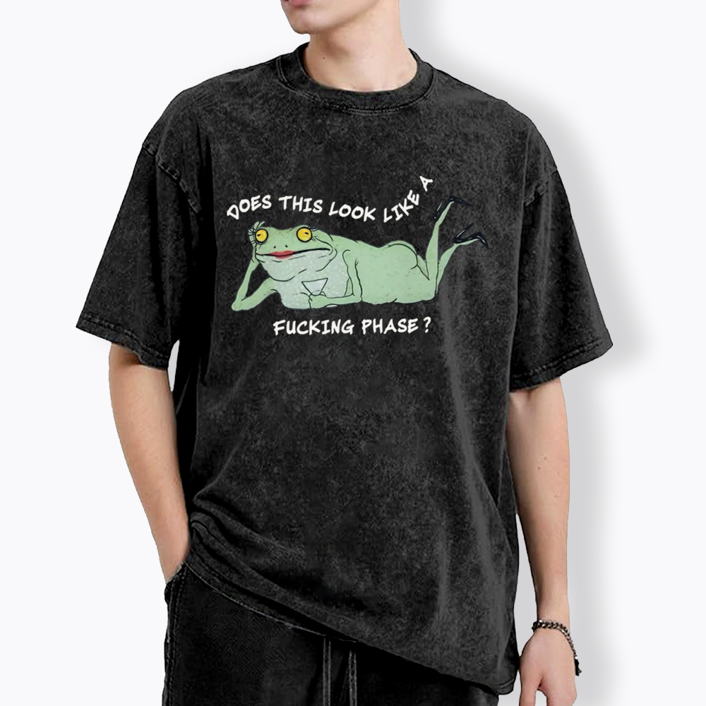 Funny LGBT Pride Frog Meme Washed T-Shirt