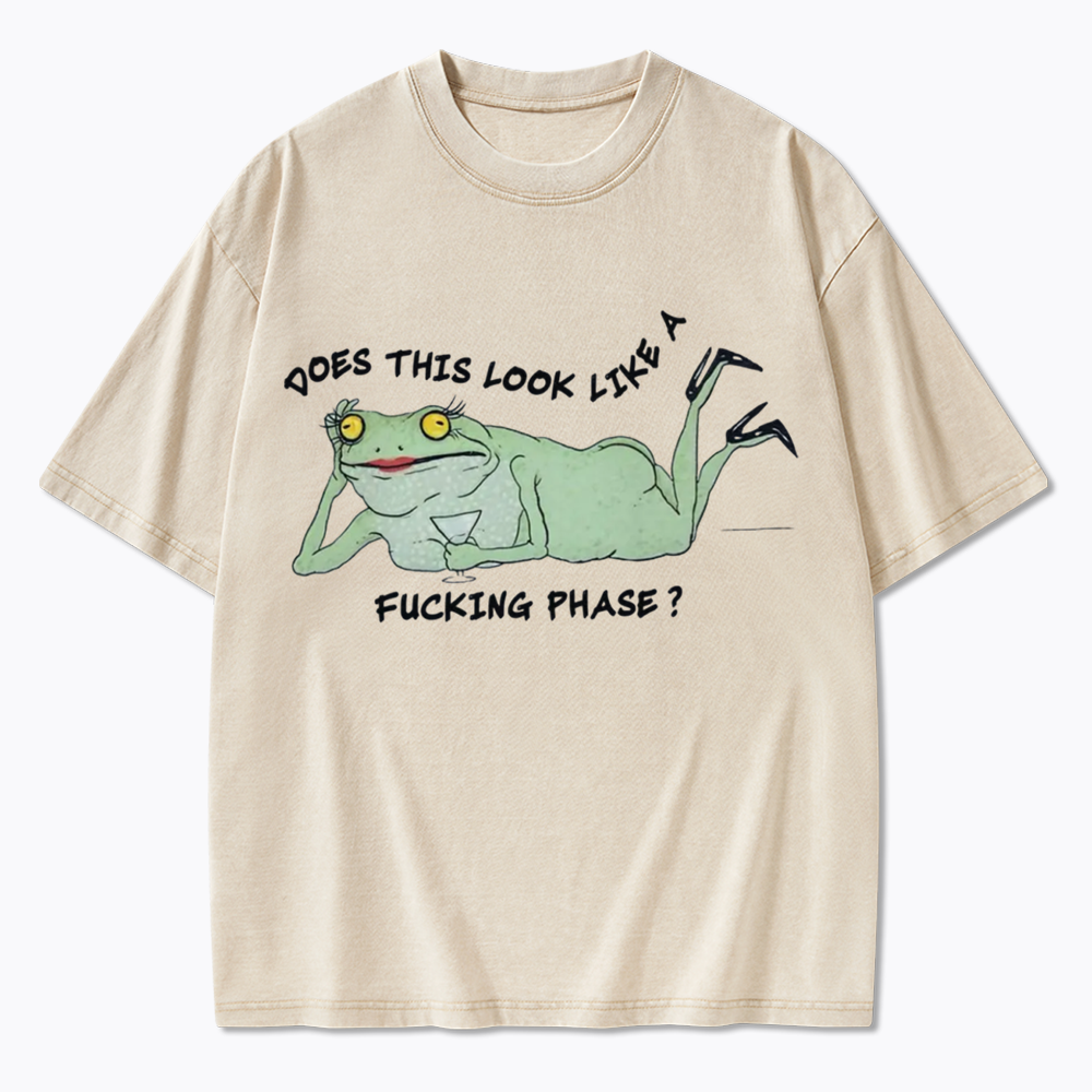 Funny LGBT Pride Frog Meme Washed T-Shirt