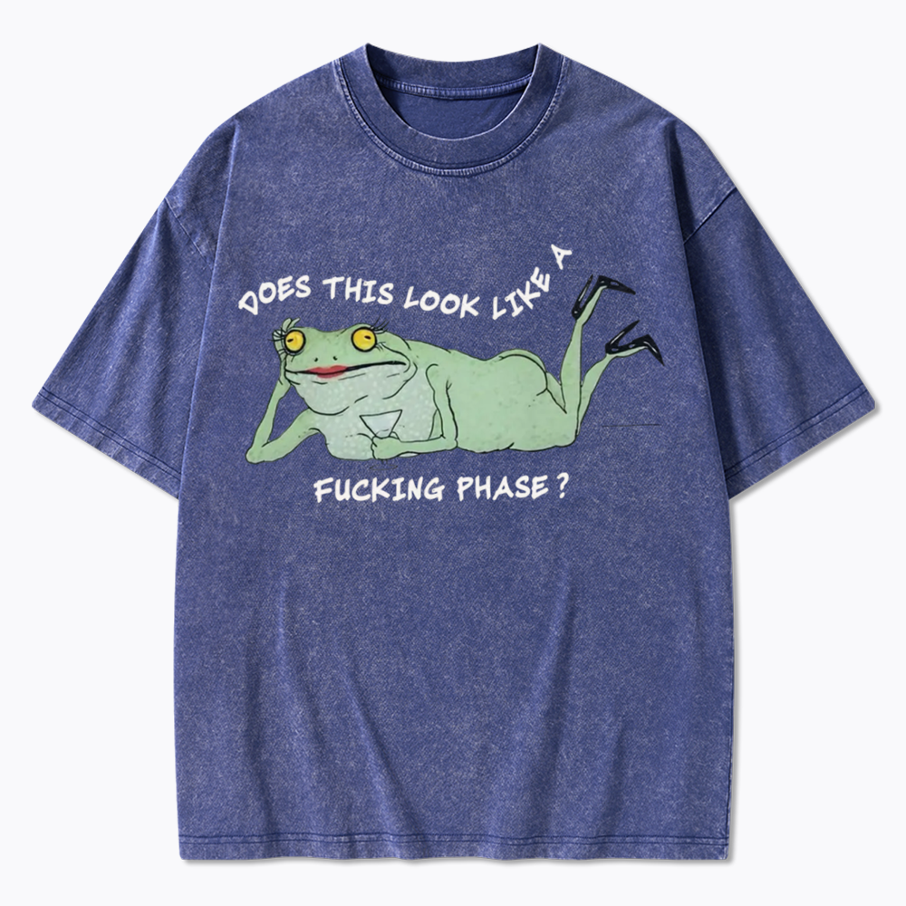 Funny LGBT Pride Frog Meme Washed T-Shirt