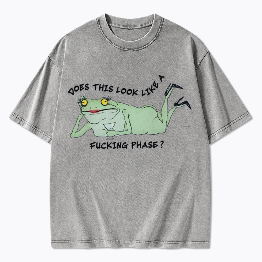 Funny LGBT Pride Frog Meme Washed T-Shirt