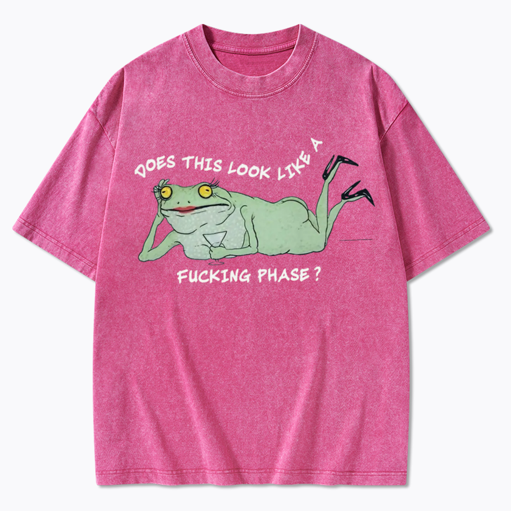 Funny LGBT Pride Frog Meme Washed T-Shirt