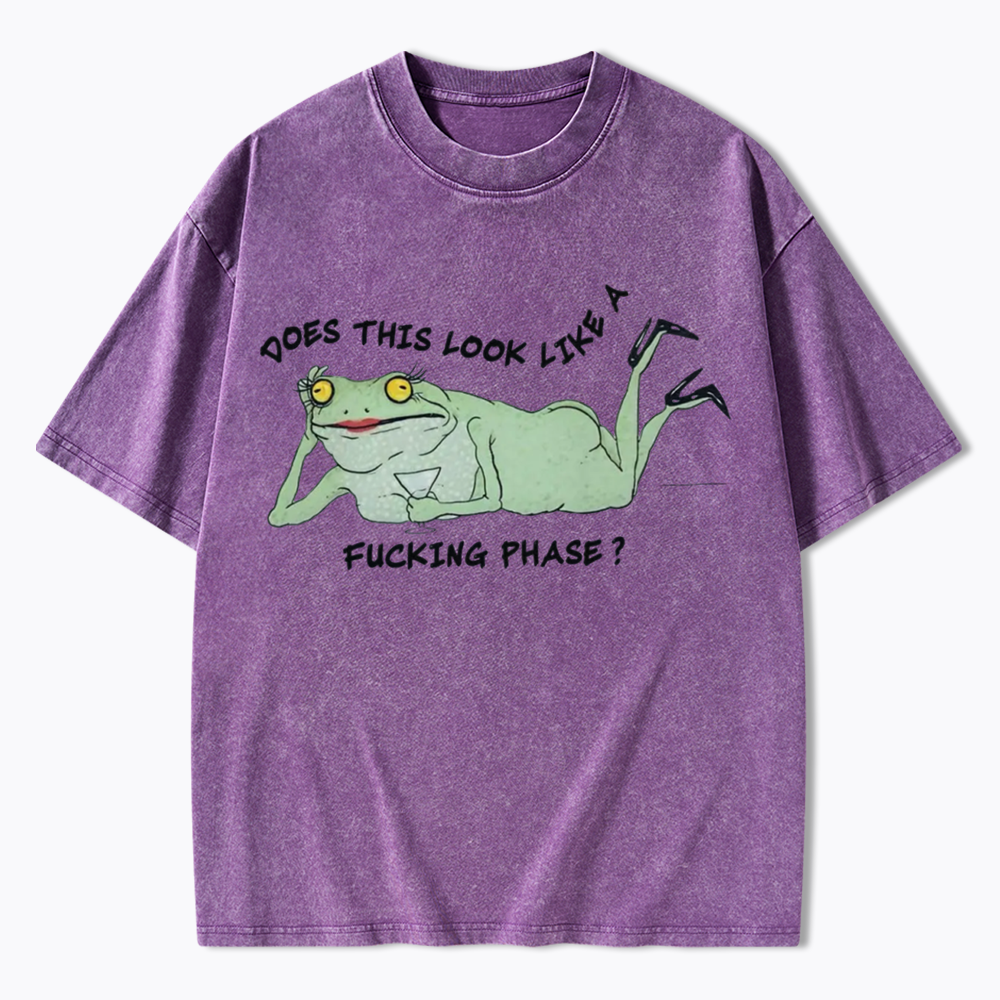 Funny LGBT Pride Frog Meme Washed T-Shirt