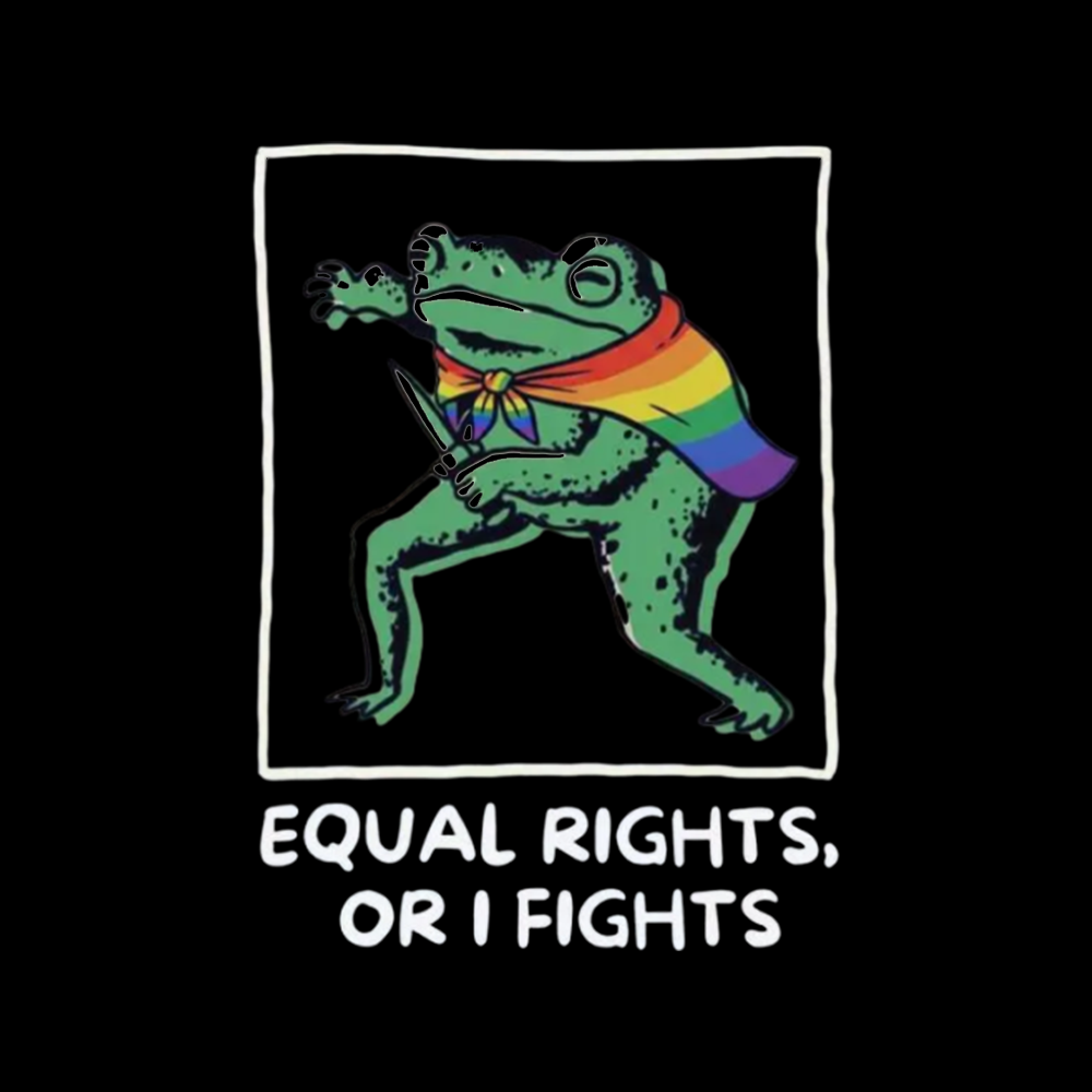 Equal Rights Frrog LGBTQ Pride Off Shoulder T-shirt