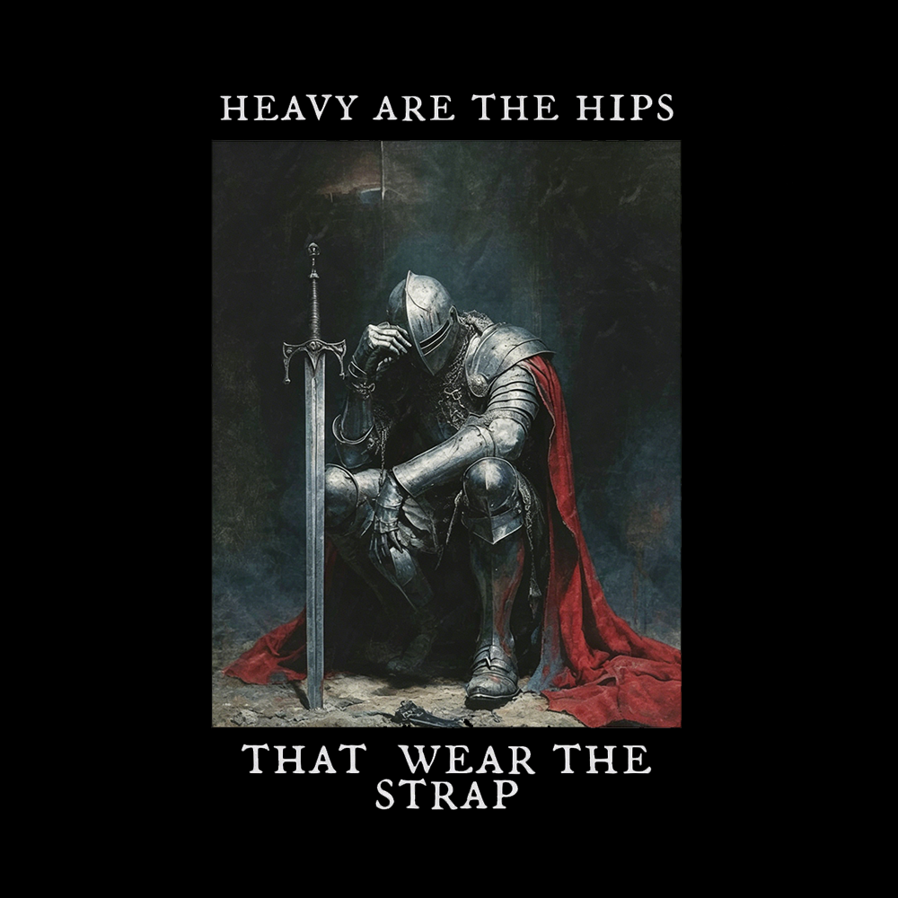 Heavy Are The Hips That Wear The Strap Washed T-Shirt