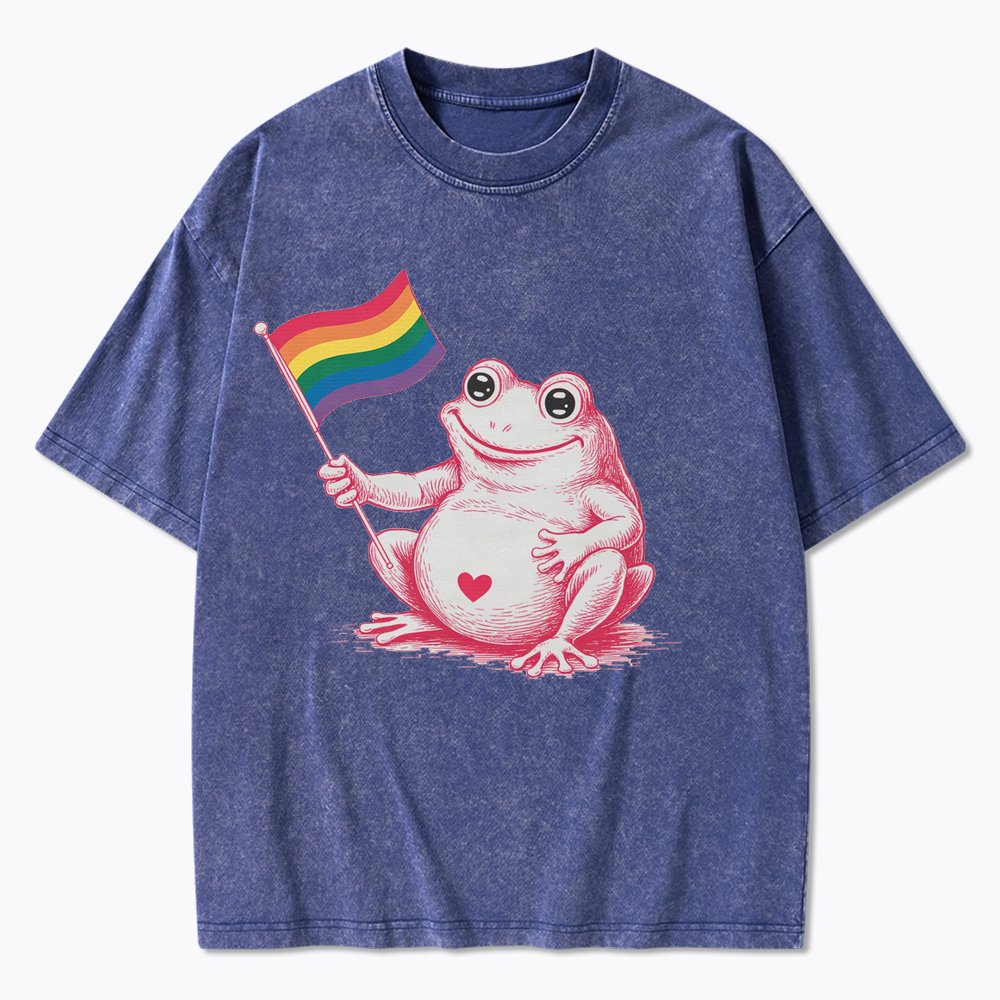Rainbow Graphic Washed T-Shirt