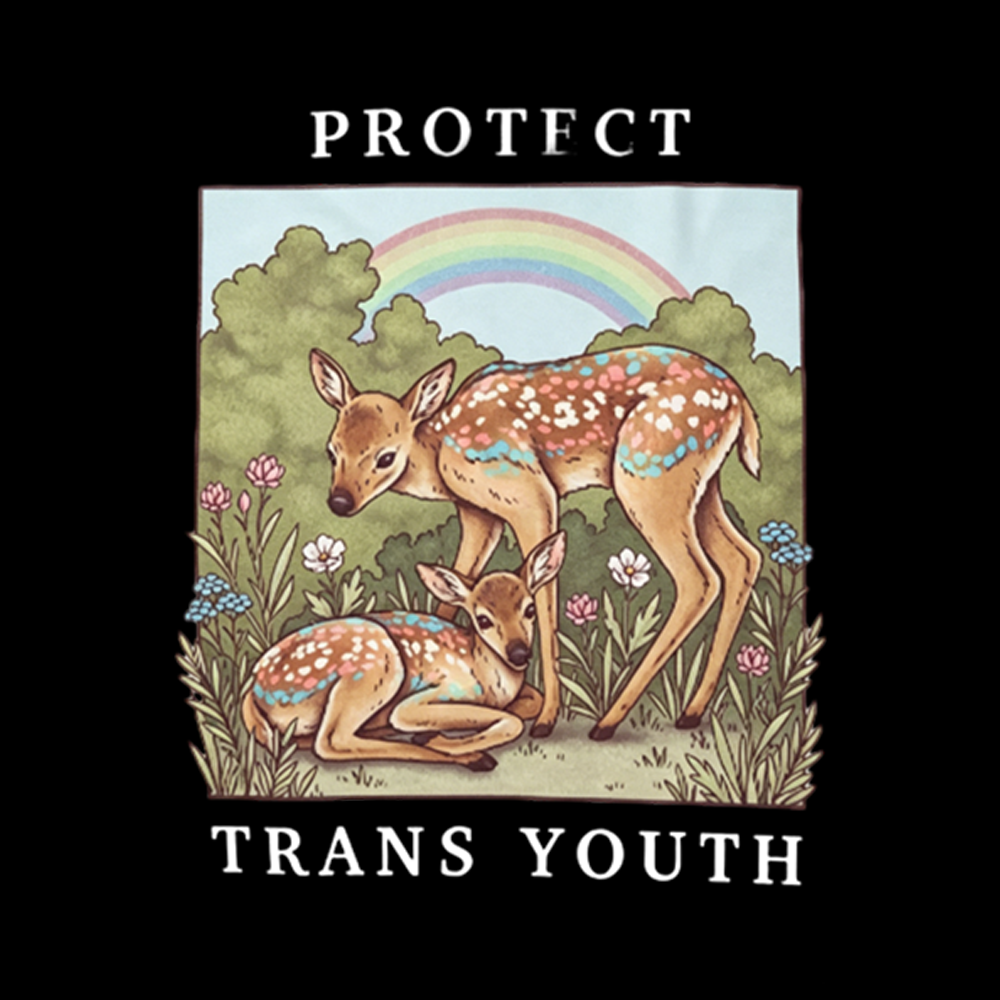 PROTECT TRANS YOUTH Queer LGBTQ Washed T-Shirt