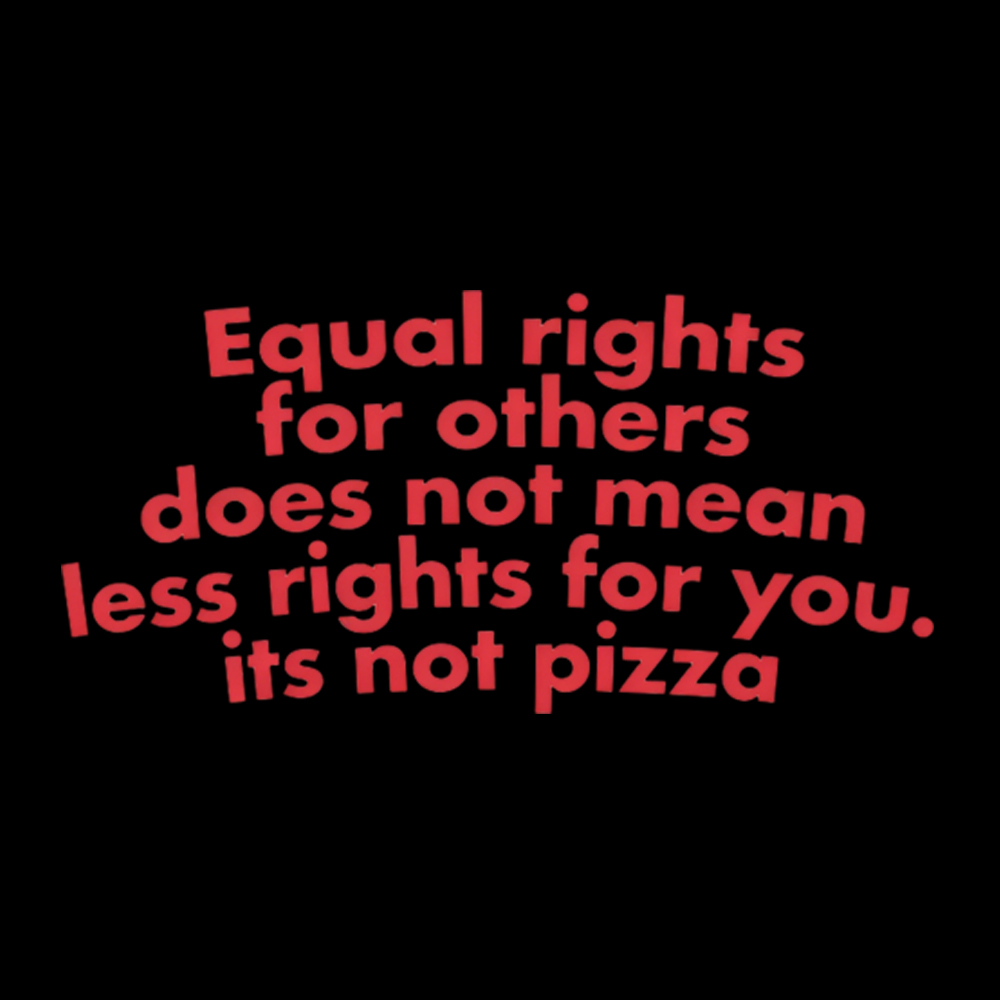 Human Rights not Pizza Washed T-Shirt