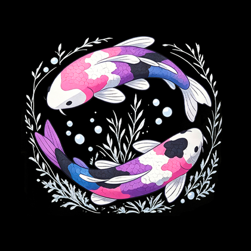 Subtle Genderfluid Koi Fish Washed T-Shirt
