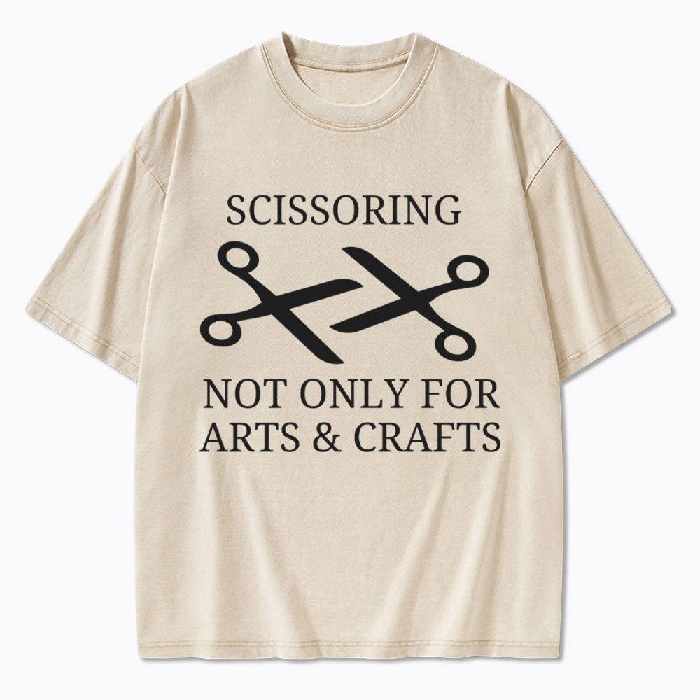Scissoring Not Only for Arts & Crafts Washed T-Shirt
