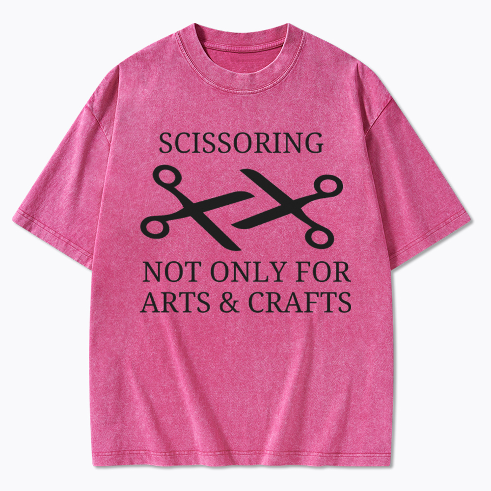 Scissoring Not Only for Arts & Crafts Washed T-Shirt