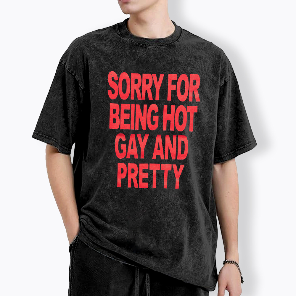 Sorry For Being Hot Gay And Pretty Washed T-Shirt