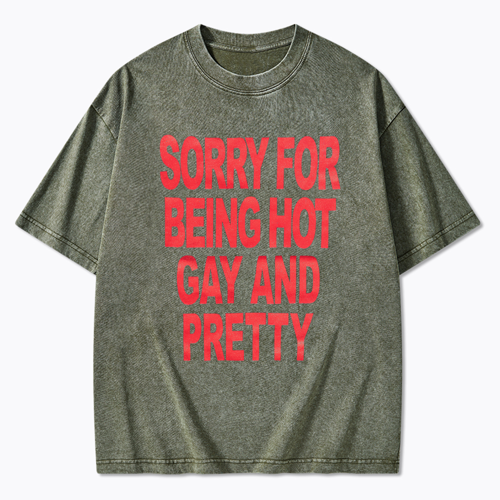 Sorry For Being Hot Gay And Pretty Washed T-Shirt