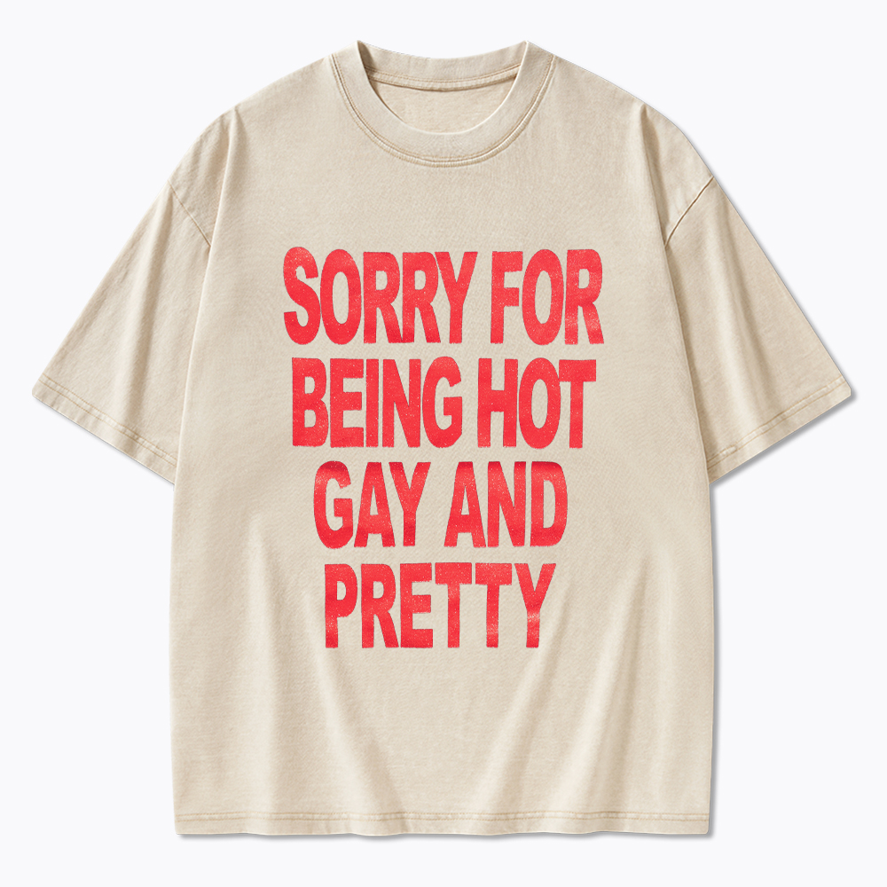 Sorry For Being Hot Gay And Pretty Washed T-Shirt