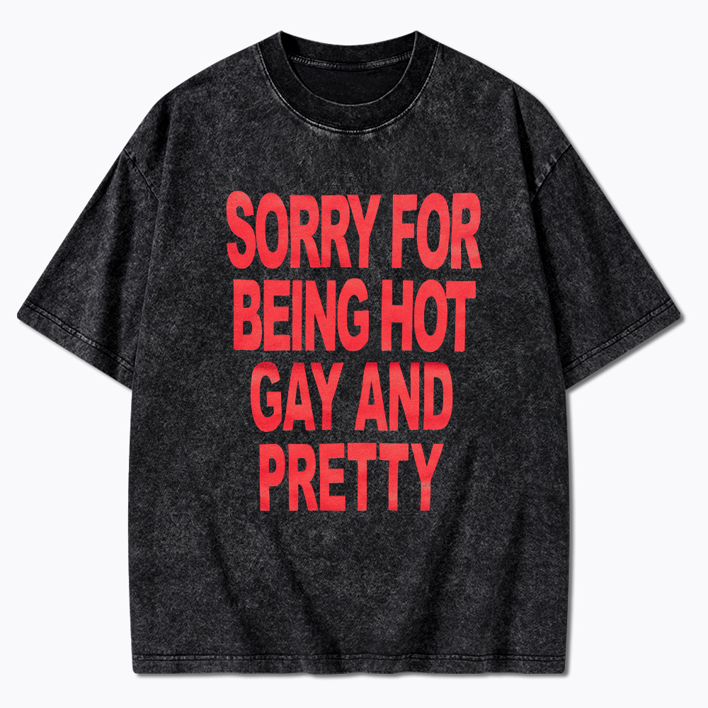 Sorry For Being Hot Gay And Pretty Washed T-Shirt