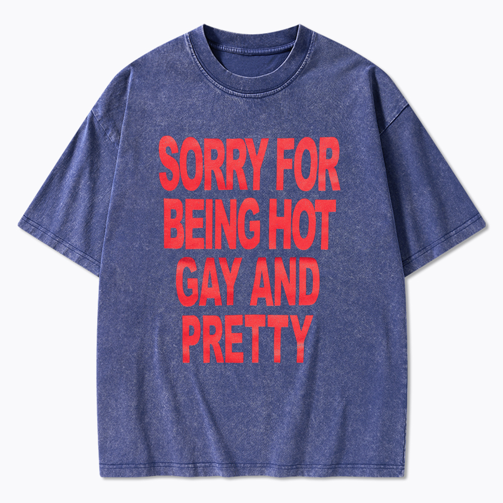 Sorry For Being Hot Gay And Pretty Washed T-Shirt