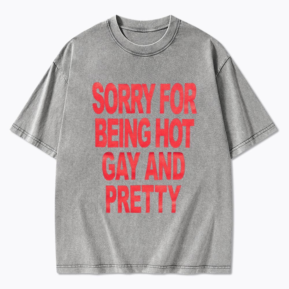 Sorry For Being Hot Gay And Pretty Washed T-Shirt