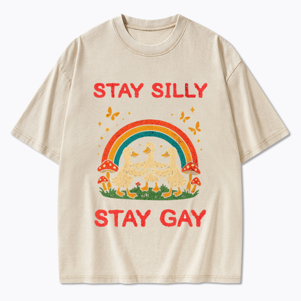 Stay Silly, Stay Gay Washed T-Shirt
