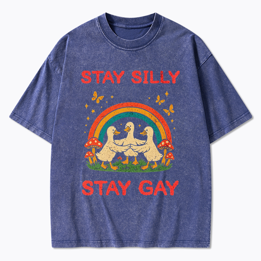 Stay Silly, Stay Gay Washed T-Shirt