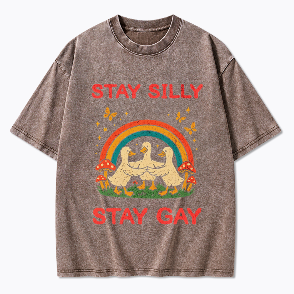Stay Silly, Stay Gay Washed T-Shirt
